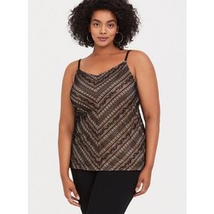 Philosophy Womens 3X Tank Top Black Lace Gothic Grunge Romantic Lightweight